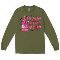 Army Green pink christmas fa la la Long Sleeve Tee - MaliasSmallBusiness
