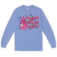 Colony Blue pink christmas fa la la Long Sleeve Tee - MaliasSmallBusiness