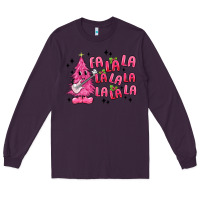 Plum pink christmas fa la la Long Sleeve Tee - MaliasSmallBusiness