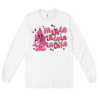 White pink christmas fa la la Long Sleeve Tee - MaliasSmallBusiness