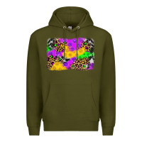 Army Green mardi gras background Premium Hoodie - JahusDesignShop