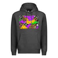 Charcoal Heather mardi gras background Premium Hoodie - JahusDesignShop