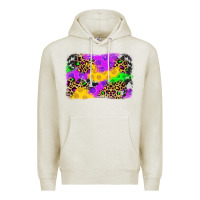 Oatmeal Heather mardi gras background Premium Hoodie - JahusDesignShop
