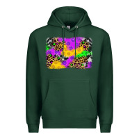Sports Green mardi gras background Premium Hoodie - JahusDesignShop