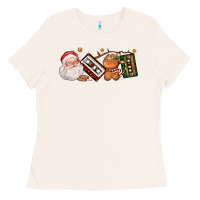 Bone coffee cup santa cassette cookie Ladies Tee - FaDigitalArtStudio