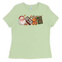 Matcha coffee cup santa cassette cookie Ladies Tee - FaDigitalArtStudio