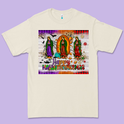 Our Lady Of Guadalupe Happy  Hallothanksmas Tumbler Premium Tee Designed By Jahusdesignshop