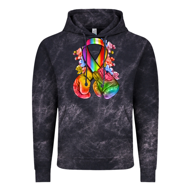 All Color Ribbon With Boxing Gloves Vintage Hoodie by NancyCooperArtShop | Teevron