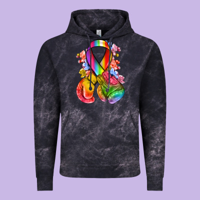 All Color Ribbon With Boxing Gloves Vintage Hoodie Designed By Nancycooperartshop