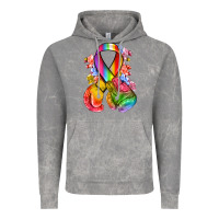 Cloud Rock all color ribbon with boxing gloves Vintage Hoodie - NancyCooperArtShop