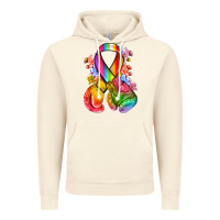 Vintage Artic all color ribbon with boxing gloves Vintage Hoodie - NancyCooperArtShop
