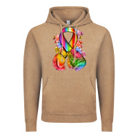 Vintage Coffee all color ribbon with boxing gloves Vintage Hoodie - NancyCooperArtShop