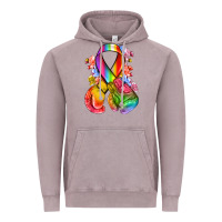 Vintage Zinc all color ribbon with boxing gloves Vintage Hoodie - NancyCooperArtShop