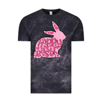 Cloud Black happy easter rabbit Vintage Tee - MaliasSmallBusiness
