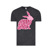 Vintage Black happy easter rabbit Vintage Tee - MaliasSmallBusiness