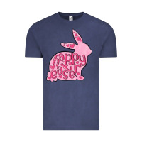 Vintage Denim happy easter rabbit Vintage Tee - MaliasSmallBusiness