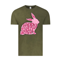 Vintage Olive happy easter rabbit Vintage Tee - MaliasSmallBusiness