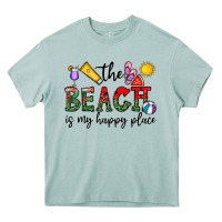 Arona the beach is my happy place Heavy Core Tee - CowhideDigitalArt