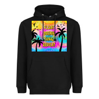 Black float drink tan & repeat Heavyweight Hoodie - TumblerDesignByShophia
