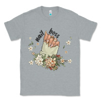Heather Grey nail boss Classic Tee - MaliasSmallBusiness