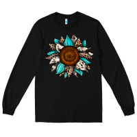 Black sunflower cowhide Long Sleeve Tee - JahusDesignShop
