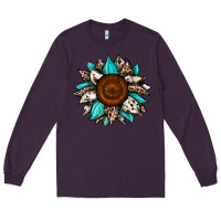 Plum sunflower cowhide Long Sleeve Tee - JahusDesignShop
