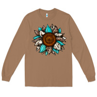 Toasted Coconut sunflower cowhide Long Sleeve Tee - JahusDesignShop
