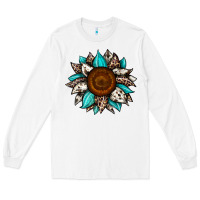 White sunflower cowhide Long Sleeve Tee - JahusDesignShop