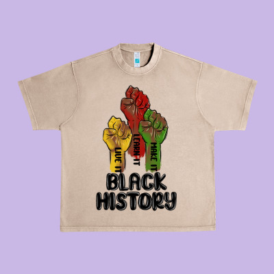 Black History Malia Urban Heavy Tee Designed By Maliassmallbusiness