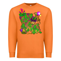 Carrot Louisiana Map Mardi Gras Premium Sweatshirt - HowdyJamesFarm