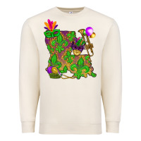 Louisiana Map Mardi Gras Premium Sweatshirt | Teevron