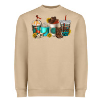 Western Coffee Cups Heavyweight Sweatshirt | Teevron
