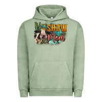 Pigment Oil Green Show mom cow Mother's Day Urban Hoodie - FaDigitalArtStudio