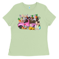 Matcha easter day farm animals truck Ladies Tee - RacoonDesign