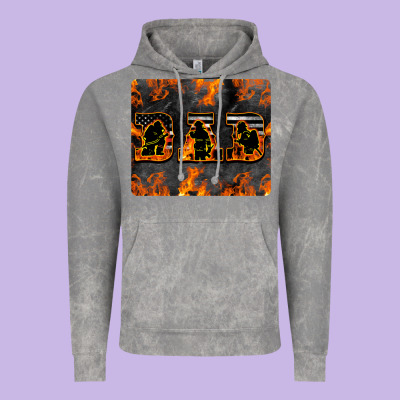 American Firefighter Dad Vintage Hoodie Designed By Lillyallendesigns