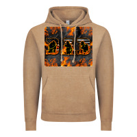 Vintage Coffee American Firefighter Dad Vintage Hoodie - LillyAllenDesigns