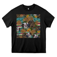 Black western two cute heifers seamless pattern Heavy Core Tee - HRA Design Shop