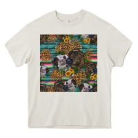 Cream western two cute heifers seamless pattern Heavy Core Tee - HRA Design Shop
