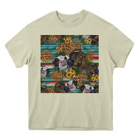 Mossy western two cute heifers seamless pattern Heavy Core Tee - HRA Design Shop