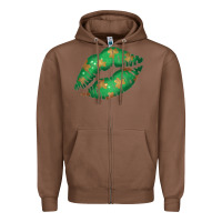 Chestnut St. Patricks Day Green Lips Zipper Hoodie - Bettercallsaul