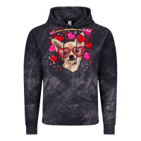 Cloud Black valentine's day  chihuahua Vintage Hoodie - RanaPortraitStore