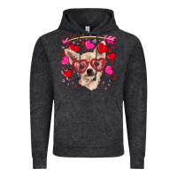 Vintage Black valentine's day  chihuahua Vintage Hoodie - RanaPortraitStore