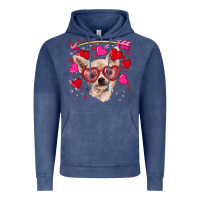 Vintage Denim valentine's day  chihuahua Vintage Hoodie - RanaPortraitStore