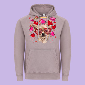 Valentine's Day  Chihuahua Vintage Hoodie Designed By Ranaportraitstore