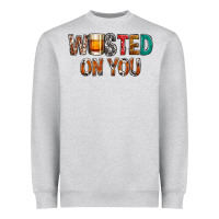 Heather Grey wasted on you Heavyweight Sweatshirt - NancyCooperArtShop