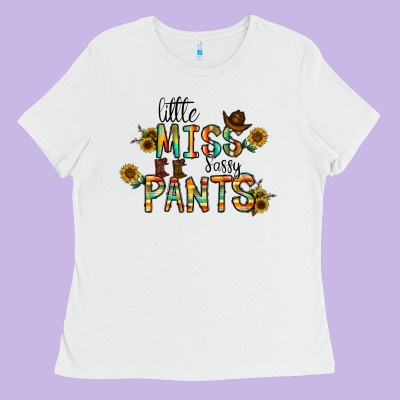 Little Mıss Sassy Pants Ladies Tee Designed By Cowhidedigitalart