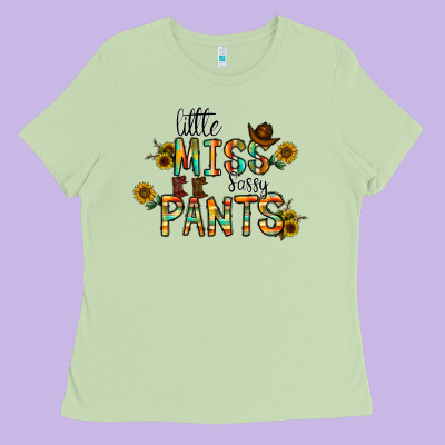Little Mıss Sassy Pants Ladies Tee Designed By Cowhidedigitalart