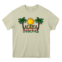 Mossy aloha beaches Heavy Core Tee - CowhideDigitalArt