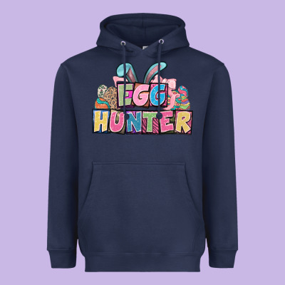 Egg Hunter Plate Letters Easter Day Heavyweight Hoodie Designed By Howdyjamesfarm