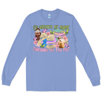 Colony Blue id rather be home finishing my tbr pile Long Sleeve Tee - MaliasSmallBusiness